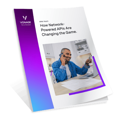 How Network-Powered APIs Are Changing the Game in-line image The image features the cover of the whitepaper on "How Network-Powered APIs Are Changing the Game" with a swoosh-like visual at the bottom of the cover page to indicate movement like turning the page of a book
