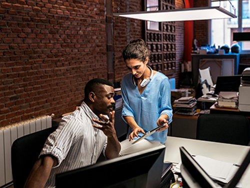 Business People Analyzing Documents