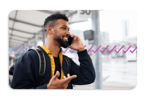 Branded Calling Customer on mobile device