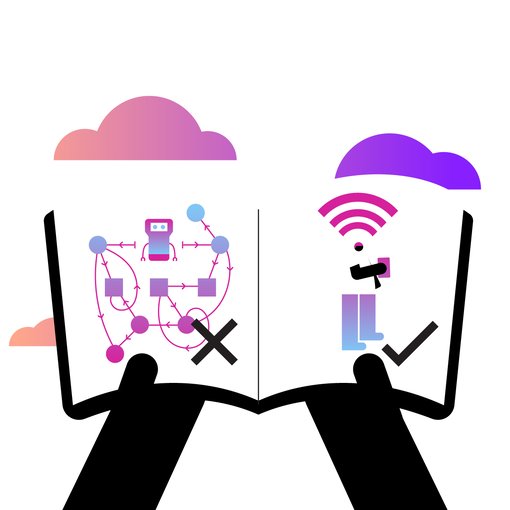 illustration of book showing complicated communications and easy new communications illustration of book showing complicated communications and easy new communications