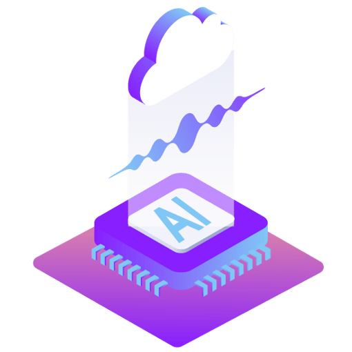 AI Cloud Grow SMB Blog Header Illustration showing icons for AI and the cloud and how they can impact business communications