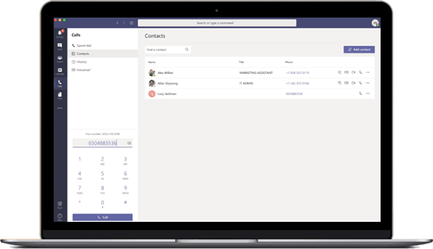 Microsoft Teams Interface Microsoft Teams Interface